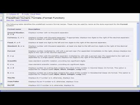Visual Basic Video Tutorial - Volume 1- Lesson 21:  Format Function