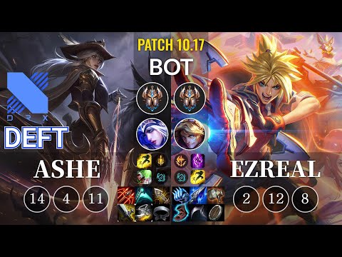 DRX Deft Ashe vs Ezreal Bot - KR Patch 10.17