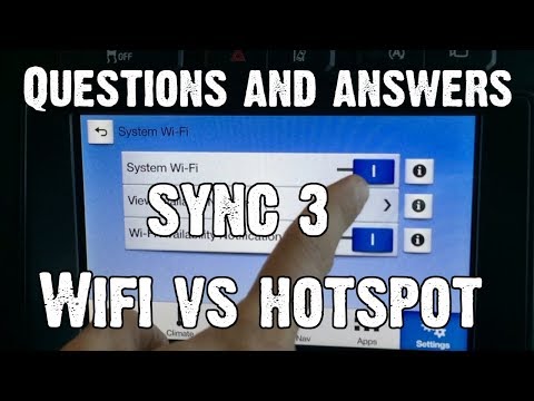 Ford SYNC 3 WiFi vs Hotspot  - What's the difference?