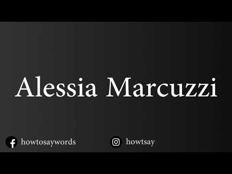 How To Pronounce Alessia Marcuzzi