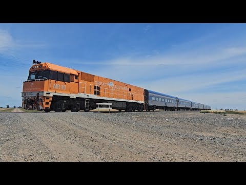 1AM8 up JBRE The Overland (NR30, 7V), Adelaide to Melbourne, 1410, 7/12/25, Jung West VIC 