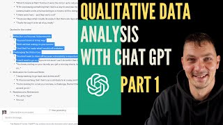 Thematic analysis with ChatGPT | PART 1- Coding qualitative data with ChatGPT