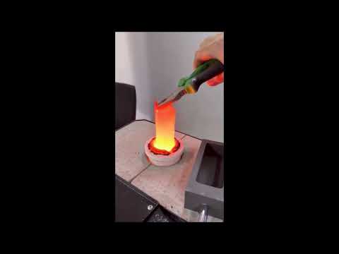 Mini forno fusorio ad induzione NRT – dimostrazione di fusione