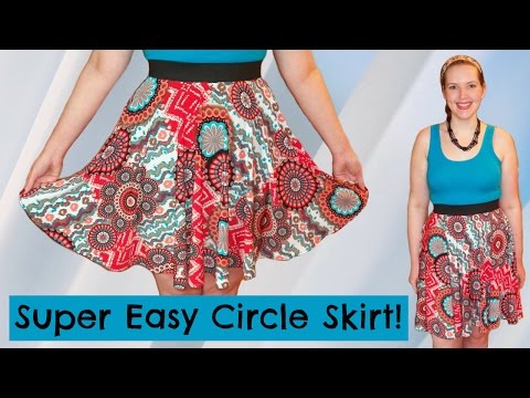 DIY Easiest Circle Skirt Ever! - How to Make a Circle Skirt with Elastic Waist and No Zipper
