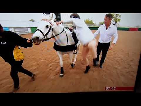 Mike Bushell mounting a horse the new bridget Jones?