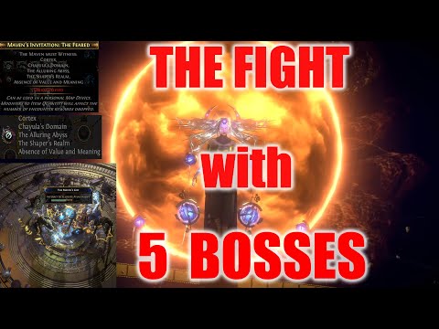 PoE 3.13/ The fight with 5 bosses (The Feared) (Внушающие Страх) / Path of Exile 3.13/ ПОЕ 3.13