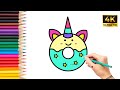 How to Draw a Cute Unicorn Donut (Easy Step by step drawing tutorial) @bambinoartz