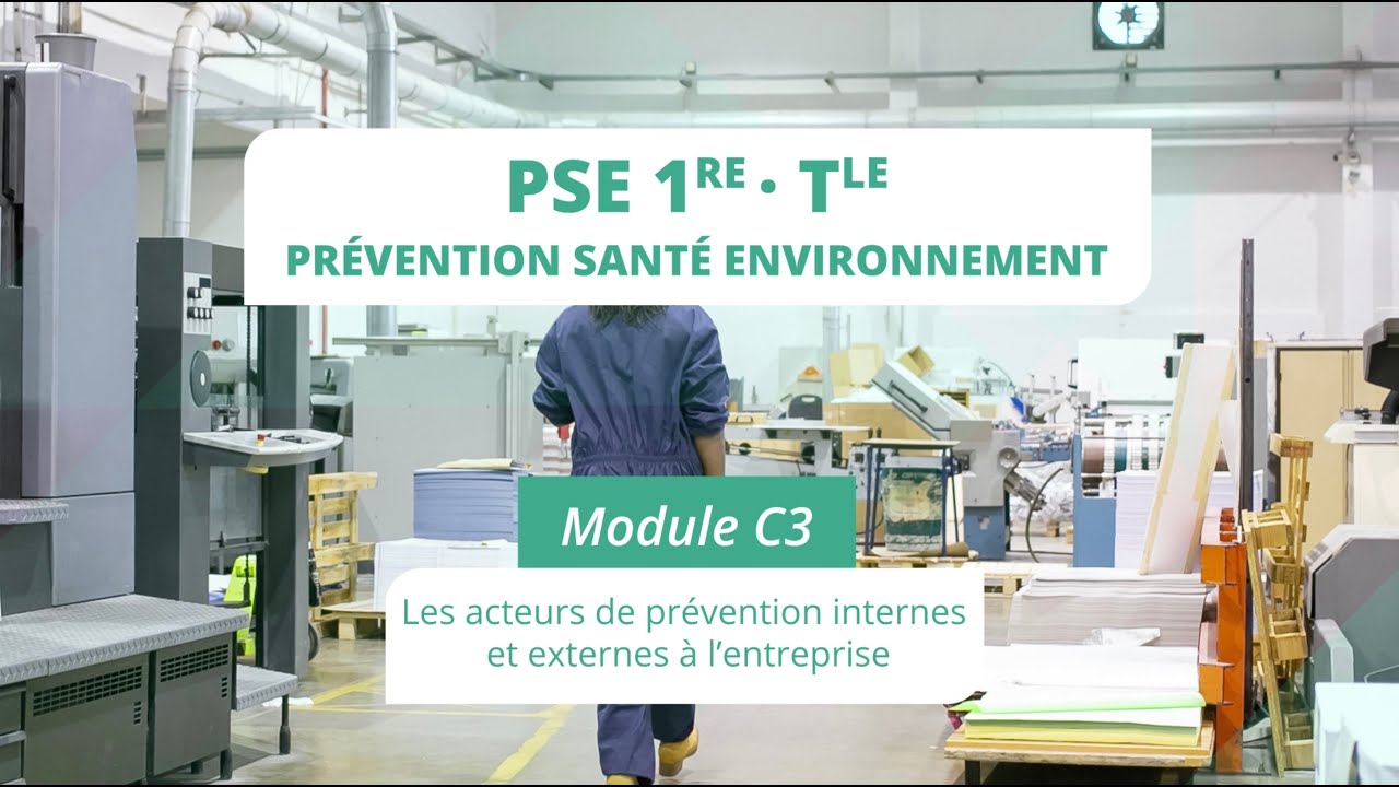PSE Module C3 : Les acteurs de prévention internes et externes à l’entreprise