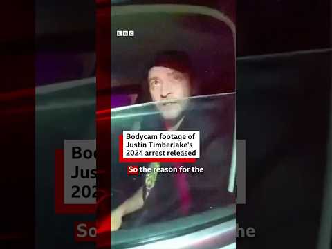 Bodycam footage of Justin Timberlake's 2024 drink-driving arrest released. #BBCNews