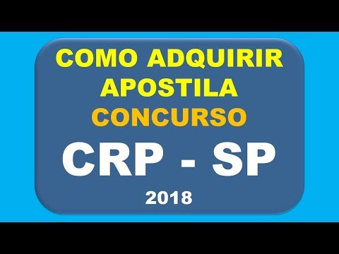 Baixar Apostila Concurso CRP - SP 2018 Conselho Regional de Psicologia de São Paulo