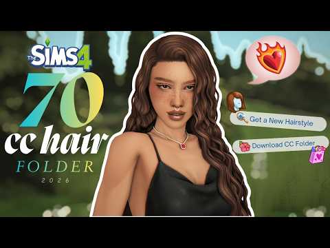 70 CC HAIR FOLDER | The Sims 4