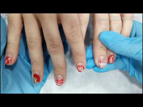 Очень лёгкий дизайн на День Влюблённых 💕 Короткие ногти