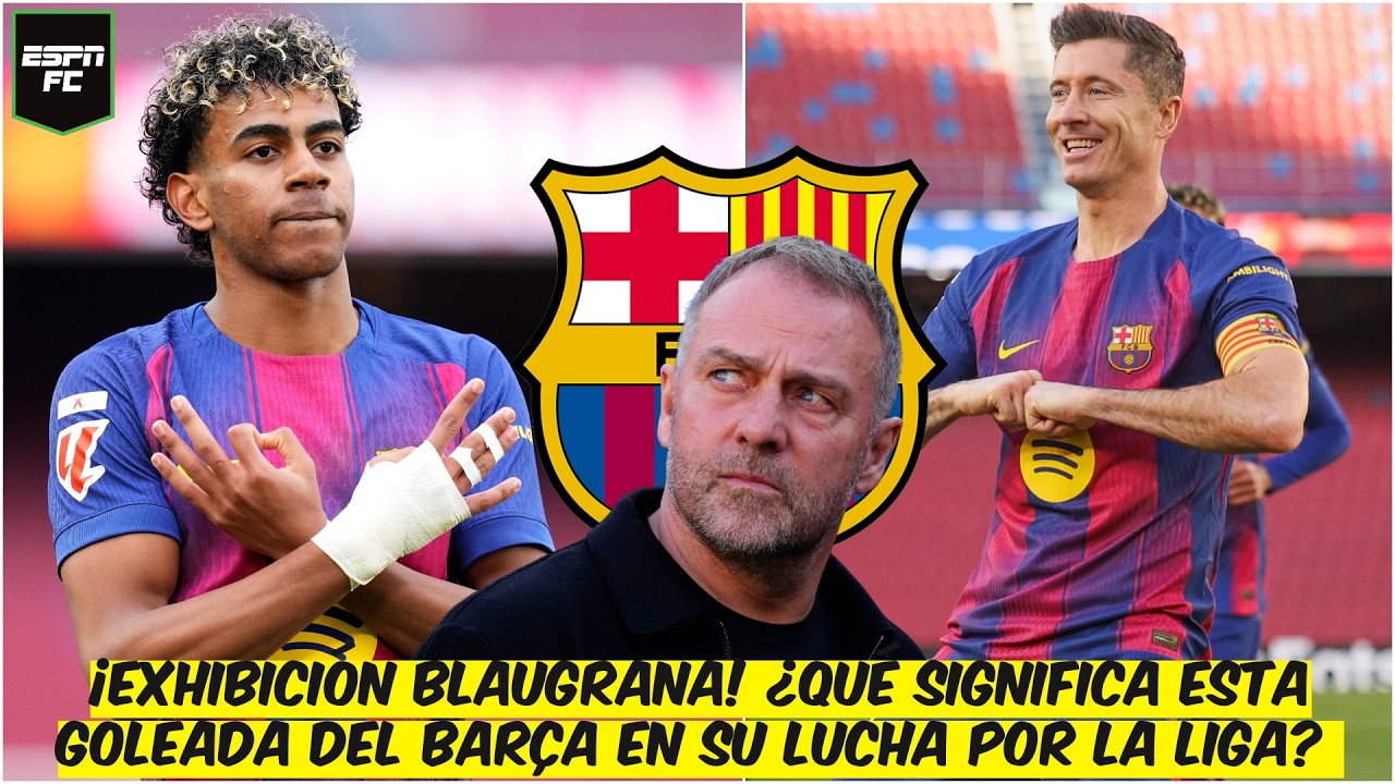 LAMINE YAMAL DESATÓ LA LOCURA en CAMP NOU. GOLEADA y LIDERATO del BARCELONA en LA LIGA | ESPN FC