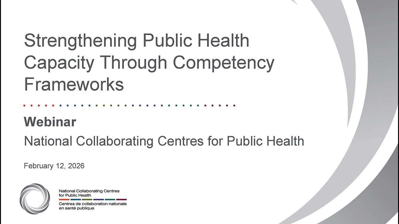 Webinar – Strengthening Public Health Capacity Through Competency Frameworks