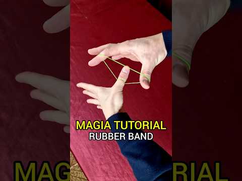 🤩 TUTORIAL MAGIC RUBBER BAND!            #magic #magician #magictrick #illusionist #magia