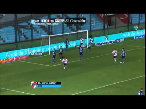 Gol de Pity Martínez - Arsenal 3 - 3 River - Primera División 2015 - Fecha 5