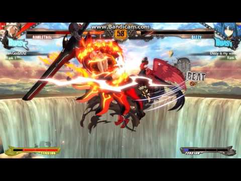 GuiltyGearXrd Online match KuroTenshi(Dizzy) vs Darkgod2012(Ramlethal)