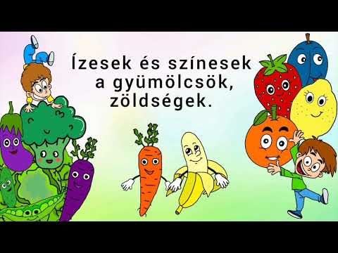 , title : 'Színes dal új változat - Gyümölcsök és zöldségek gyerekdal kicsiknek'