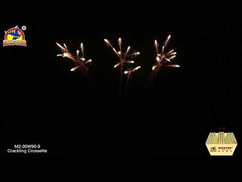 90 Shots Crackling Crossette W Shape Combination Effects Outdoor Cake Fireworks