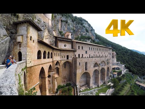 Monastero di San Benedetto, Subiaco (RM) 4k-Sacro Speco - Monastery of San Benedetto