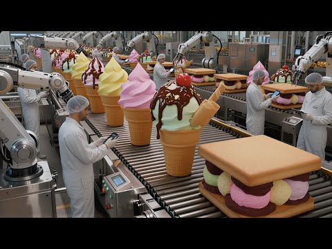 Inside The Ice Cream Mega Factory Making 35 Million Pints Per Year | Factory Tour 4K