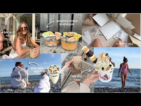 THE WEEKLY VLOG in Cornwall | a day in St Ives, IKEA trip, the BEST food places & Newquay beach day