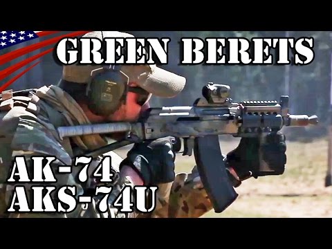 Special Forces Green Berets Kalashnikov Rifles Shooting - AK-74 & AKS-74U - 特殊部隊グリーンベレーのカラシニコフ銃射撃