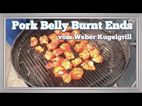 Pork Belly Burnt Ends vom Weber Kugelgrill  Meat Candy  | The BBQ Bear |