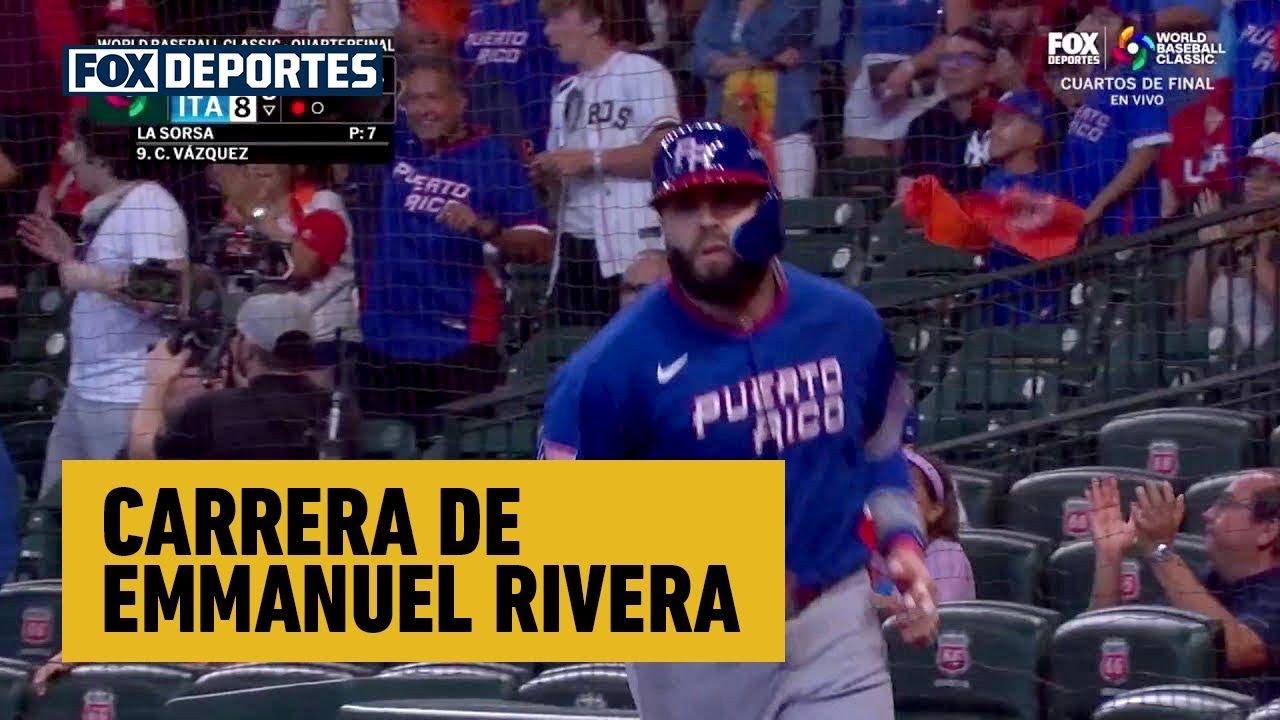🤩🔥 CARRERA DE Emmanuel Rivera | Puerto Rico 4-6 Italia | World Baseball Classic 2026