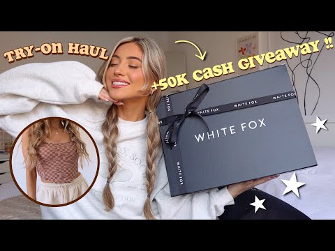 HUGE WHITEFOX CLOTHING HAUL + $50K CASH GIVEAWAY!!!  *trendy & cute*