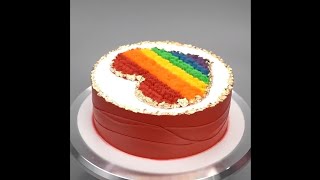 Increíble tutorial de decoración de pasteles de arcoíris paso a paso