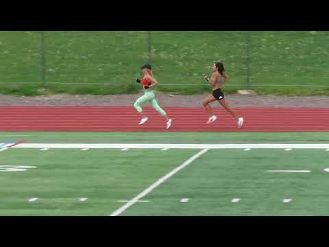 Molly and Nell finish their separate workouts together with a 1000m in 3:07.