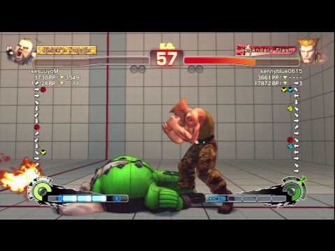 kesuuyoM [Rufus] Vs kennyblue0615 [Guile] SSF4 AE Japanese Online Ranked Matches - PSN