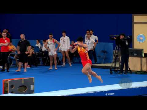 ZHOU Chaoyue (CHN) M - 2019 Trampoline Worlds, Tokyo (JPN) - Qualification Tumbling R1