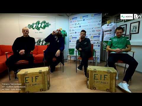 Presstillfälle efter matchen EIF vs AC Oulu