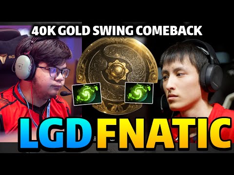FNATIC vs LGD TI10 - CRAZY 40000 GOLD SWING
