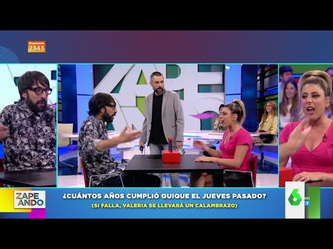 Quique Peinado y Dani Mateo se 'enfadan' con Valeria Ros al intentar adivinar sus edades - Zapeando
