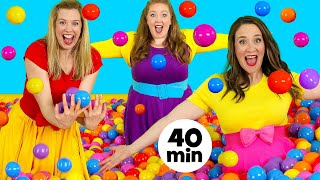Ball Pit Party + More Kids Songs 🟡🟣🟢🔵🟠🎉 | Bounce Patrol Compilation