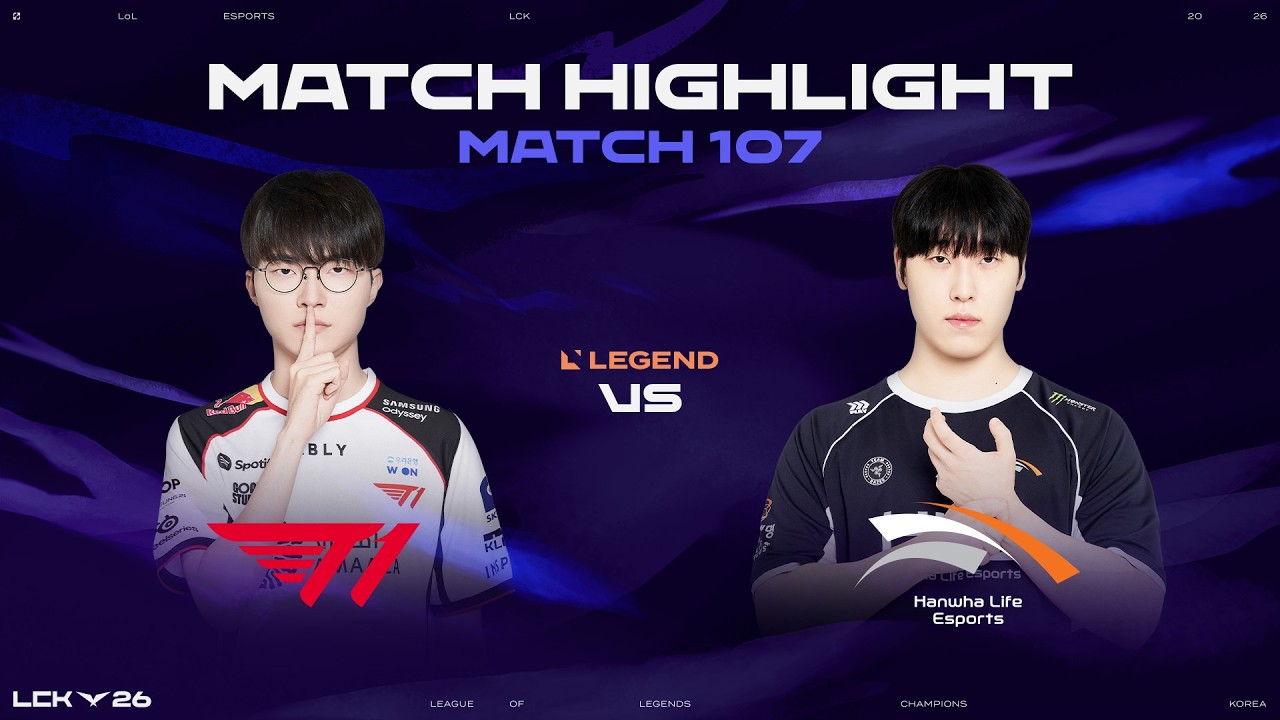 T1 vs HLE | 매치 107 하이라이트 | 2026 LCK