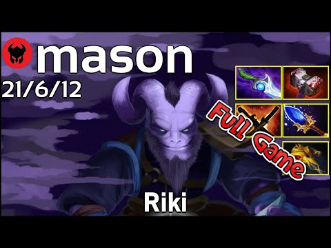 mason plays Riki!!! Dota 2 Full Game 7.20