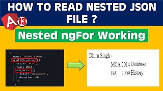 How to read nested JSON file using ngFor in ANGULAR 13 ✌ | By Shivam Sahu | nested ngFor working