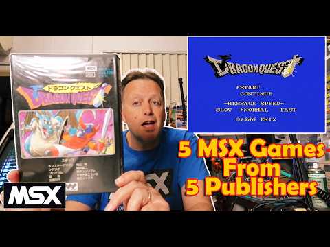 5 MSX Games From 5 Publishers (TZR Grandprix Rider, Tritorn, Dragon Quest, WIZ, Twin Bee)