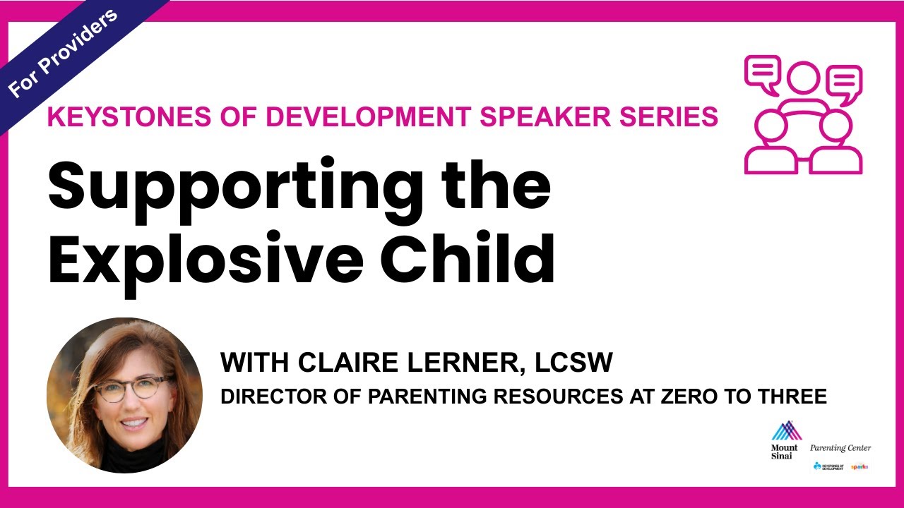 Supporting the Explosive Child webinar with Claire Lerner