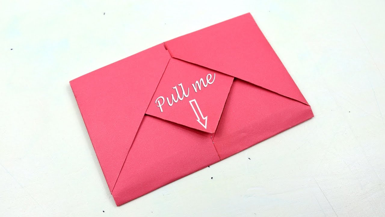 Surprise Envelope folding tutorial - How to make Origami Envelope with Paper