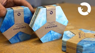 Making Coasters from Recycled Plastic Bottles and Lids