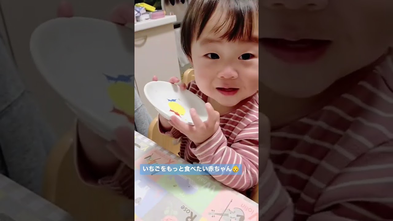 いちごをもっと食べたい赤ちゃん👶vs明日にしたいママ👩