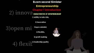 Entrepreneurship/characteristics of entrepreneurship/b.com NEP