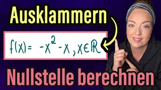 Zeros of f(x)=−x²−x with factoring out & zero product | Difficult example