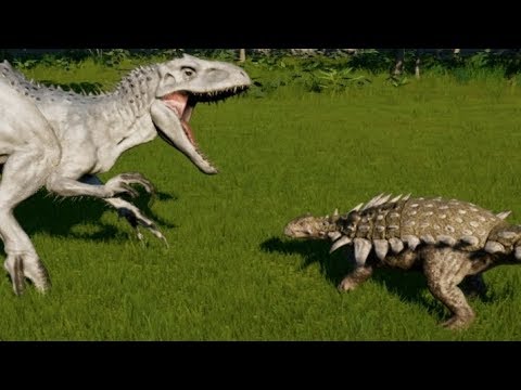 Polacanthus vs T-Rex, Indominus Rex, Indoraptor, Spinosaurus & Giganotosaurus (1080p 60FPS)