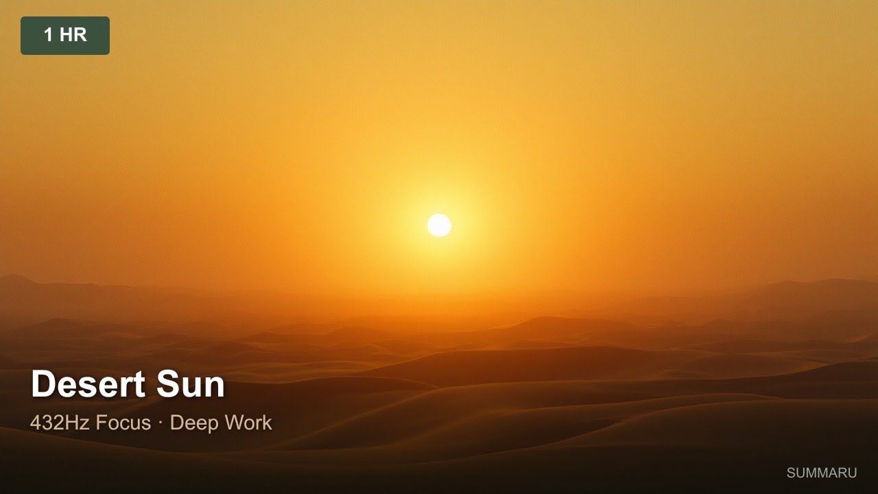 Desert Sun | 432Hz Focus Music | Deep Work & Mental Clarity